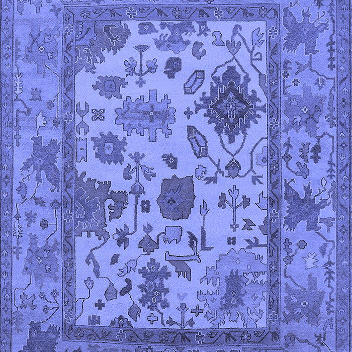 Machine Washable Oriental Blue Industrial Rug, wshurb1661blu