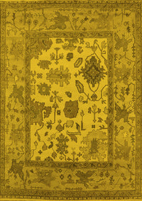 Oriental Yellow Industrial Rug, urb1661yw