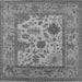 Square Machine Washable Oriental Gray Industrial Rug, wshurb1661gry