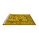 Sideview of Machine Washable Oriental Yellow Industrial Rug, wshurb1661yw