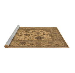 Sideview of Machine Washable Oriental Brown Industrial Rug, wshurb1661brn