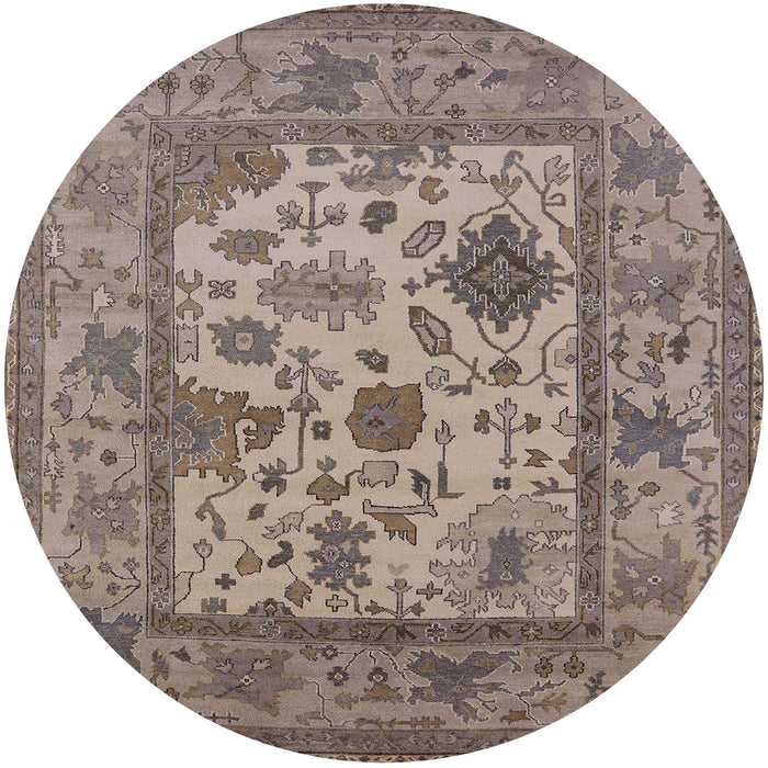 Round Machine Washable Industrial Modern Camel Brown Rug, wshurb1661