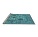 Sideview of Machine Washable Oriental Light Blue Industrial Rug, wshurb1661lblu