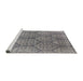 Sideview of Machine Washable Industrial Modern Silver Pink Rug, wshurb1662