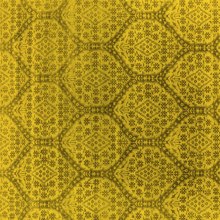 Square Oriental Yellow Industrial Rug, urb1662yw