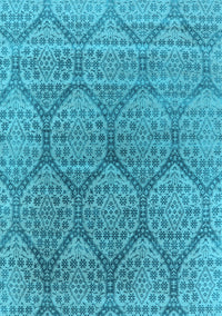 Oriental Light Blue Industrial Rug, urb1662lblu