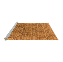Sideview of Machine Washable Oriental Orange Industrial Area Rugs, wshurb1662org