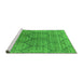 Sideview of Machine Washable Oriental Green Industrial Area Rugs, wshurb1662grn