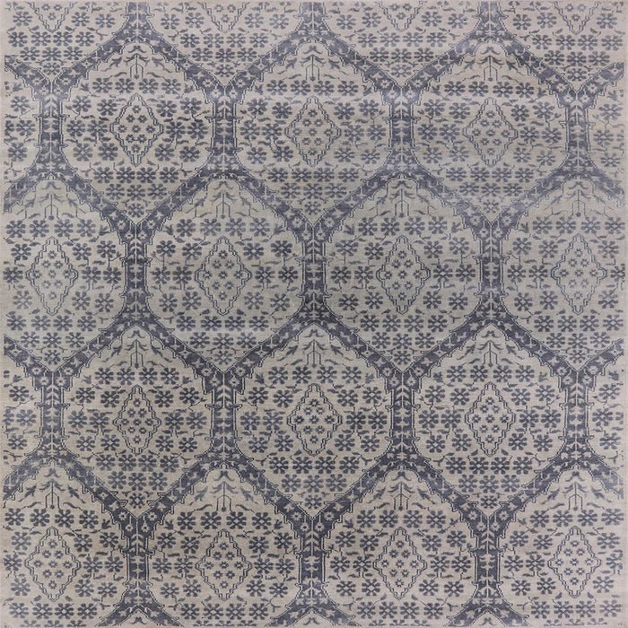 Square Machine Washable Industrial Modern Silver Pink Rug, wshurb1662