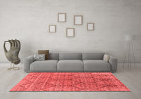 Machine Washable Oriental Red Industrial Rug, wshurb1662red