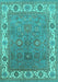 Oriental Turquoise Industrial Rug, urb1663turq