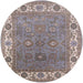 Round Machine Washable Industrial Modern Puce Purple Rug, wshurb1663