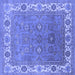 Square Oriental Blue Industrial Rug, urb1663blu