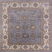 Square Mid-Century Modern Puce Purple Oriental Rug, urb1663