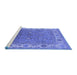 Sideview of Machine Washable Oriental Blue Industrial Rug, wshurb1663blu