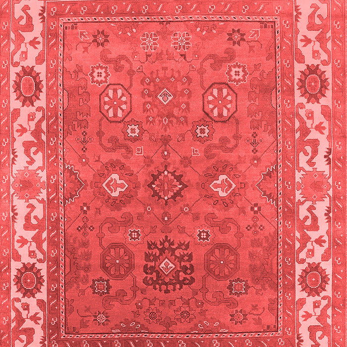 Machine Washable Oriental Red Industrial Rug, wshurb1663red