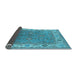 Sideview of Oriental Light Blue Industrial Rug, urb1663lblu