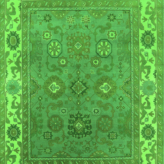 Machine Washable Oriental Green Industrial Area Rugs, wshurb1663grn