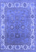 Machine Washable Oriental Blue Industrial Rug, wshurb1663blu