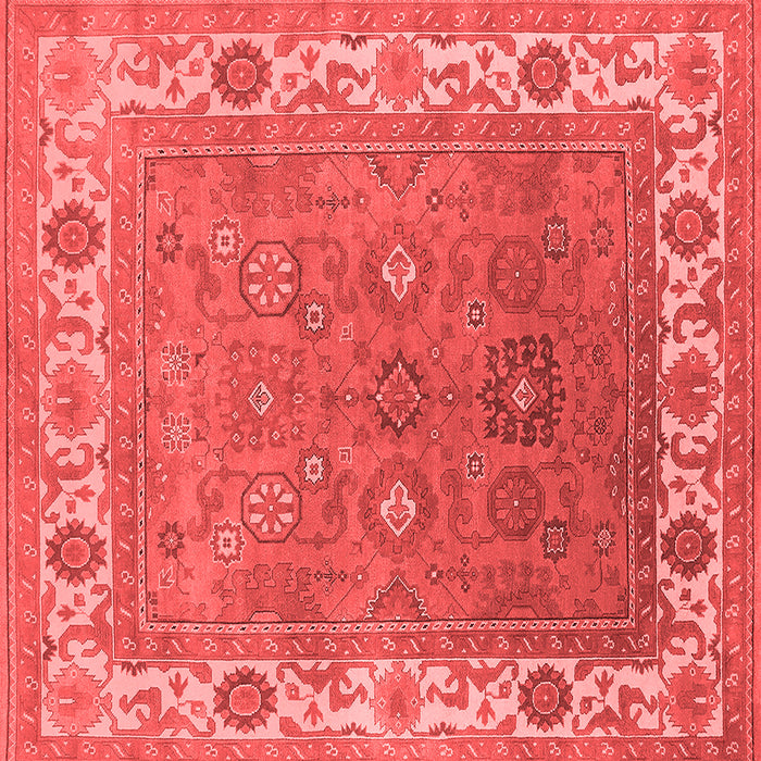 Machine Washable Oriental Red Industrial Rug, wshurb1663red