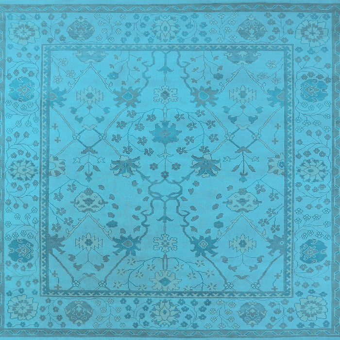 Square Oriental Light Blue Industrial Rug, urb1664lblu