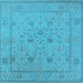 Square Oriental Light Blue Industrial Rug, urb1664lblu