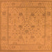 Square Oriental Orange Industrial Rug, urb1664org