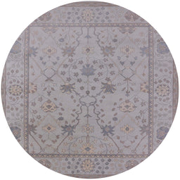 Round Machine Washable Industrial Modern Dark Gray Rug, wshurb1664