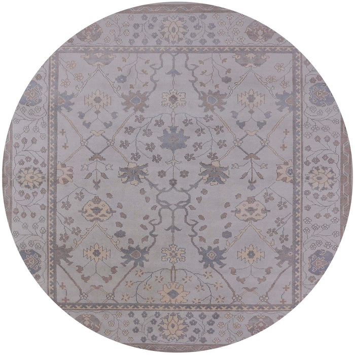 Round Machine Washable Industrial Modern Dark Gray Rug, wshurb1664