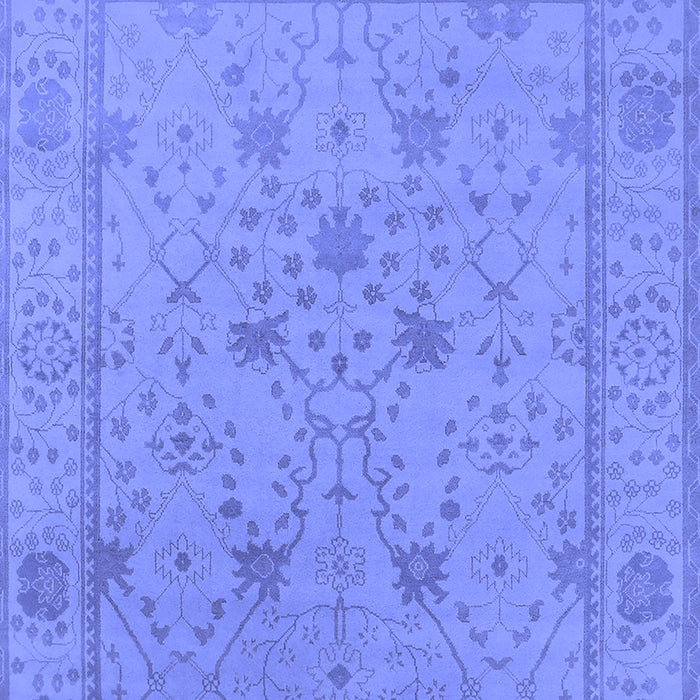 Machine Washable Oriental Blue Industrial Rug, wshurb1664blu