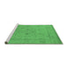 Sideview of Machine Washable Oriental Emerald Green Industrial Area Rugs, wshurb1664emgrn