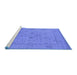 Sideview of Machine Washable Oriental Blue Industrial Rug, wshurb1664blu