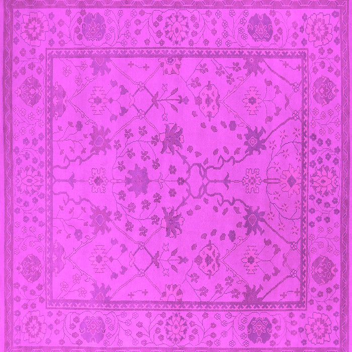 Square Machine Washable Oriental Pink Industrial Rug, wshurb1664pnk