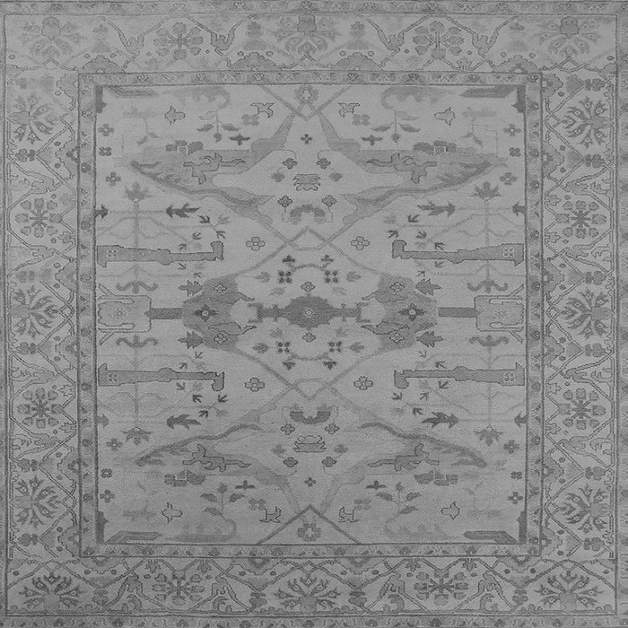 Square Machine Washable Oriental Gray Industrial Rug, wshurb1665gry