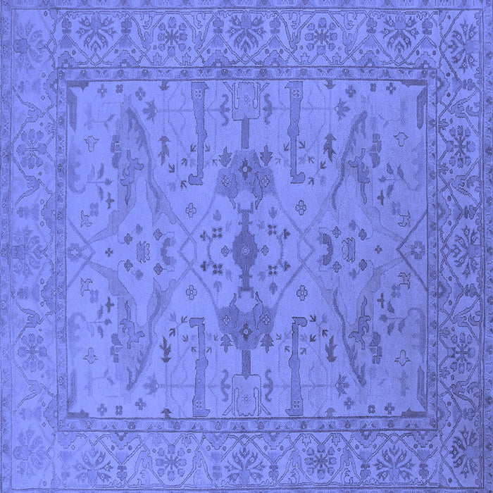 Square Oriental Blue Industrial Rug, urb1665blu