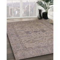 Mid-Century Modern Rose Purple Oriental Rug, urb1665