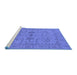 Sideview of Machine Washable Oriental Blue Industrial Rug, wshurb1665blu