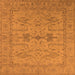 Square Oriental Orange Industrial Rug, urb1665org