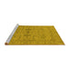 Sideview of Machine Washable Oriental Yellow Industrial Rug, wshurb1665yw