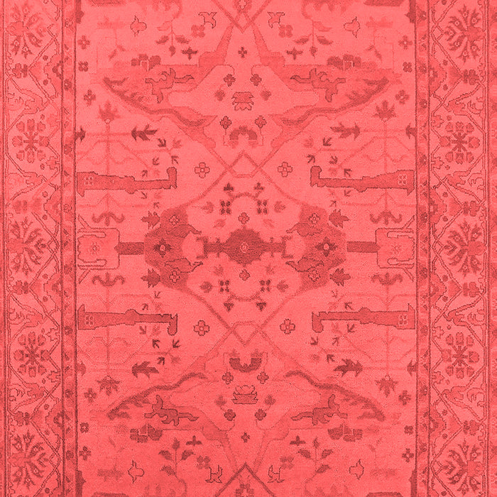 Machine Washable Oriental Red Industrial Rug, wshurb1665red