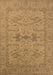 Machine Washable Oriental Brown Industrial Rug, wshurb1665brn