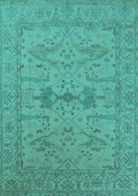 Oriental Turquoise Industrial Rug, urb1665turq