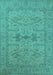 Oriental Turquoise Industrial Rug, urb1665turq