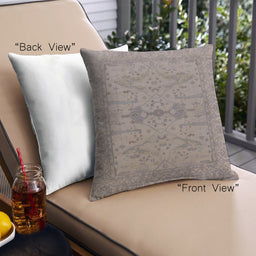 Front View of Mid-Century Modern Urban Square Rose Dust Purple Throw Pillow, 18 inch by 18 inch, pwurb1665