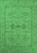Machine Washable Oriental Emerald Green Industrial Area Rugs, wshurb1665emgrn