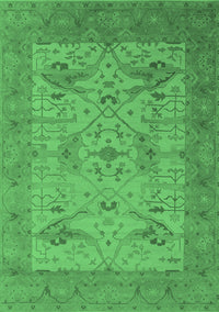 Oriental Emerald Green Industrial Rug, urb1666emgrn