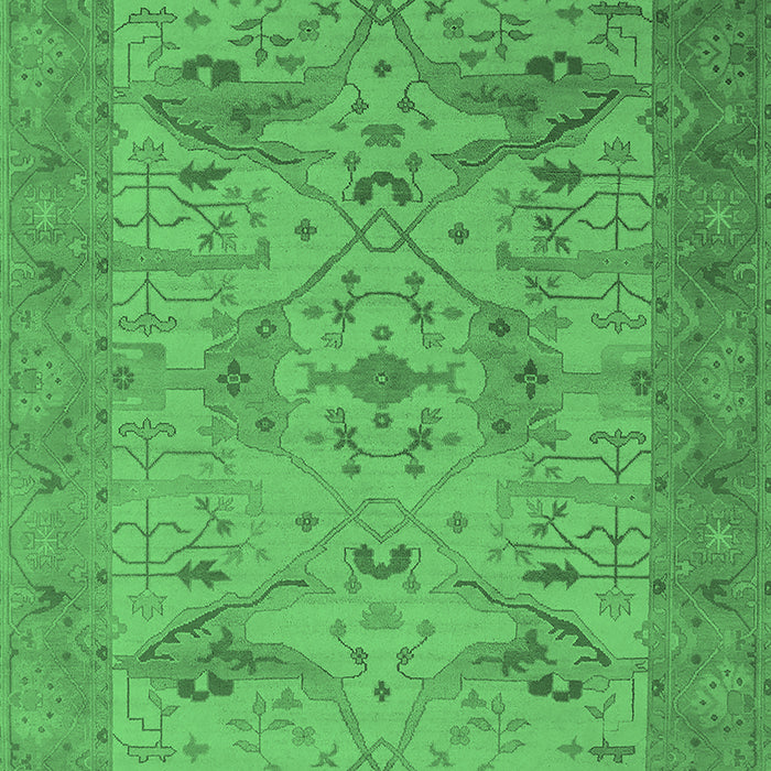 Oriental Emerald Green Industrial Rug, urb1666emgrn