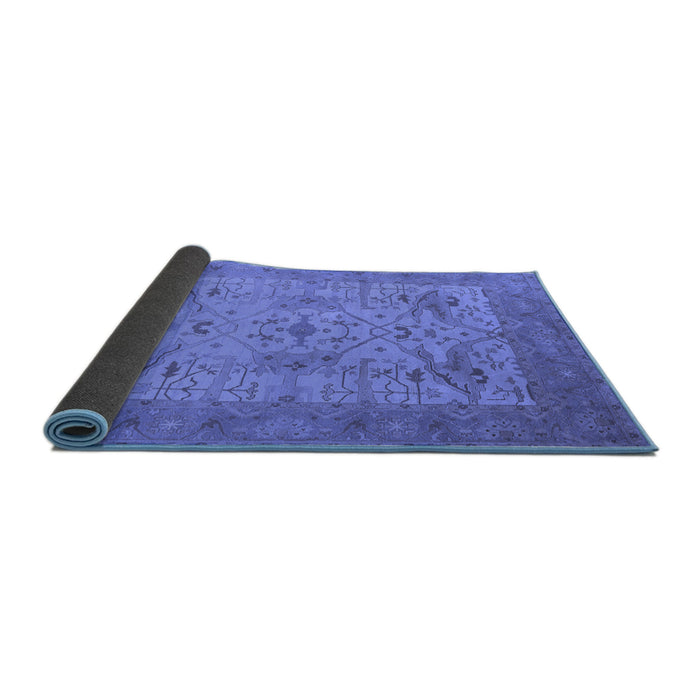 Sideview of Oriental Blue Industrial Rug, urb1666blu