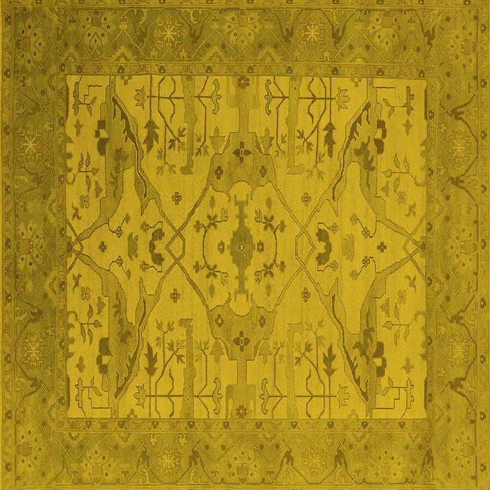 Square Oriental Yellow Industrial Rug, urb1666yw