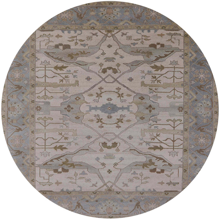 Round Machine Washable Industrial Modern Rosy Brown Pink Rug, wshurb1666